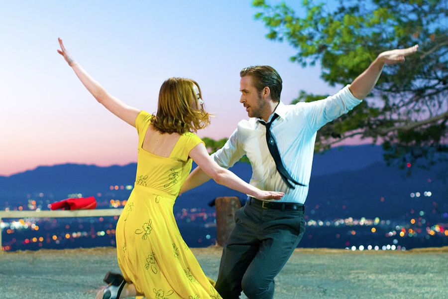 Emma Stone e Ryan Gosling no filme "La La Land - Cantando Estações"