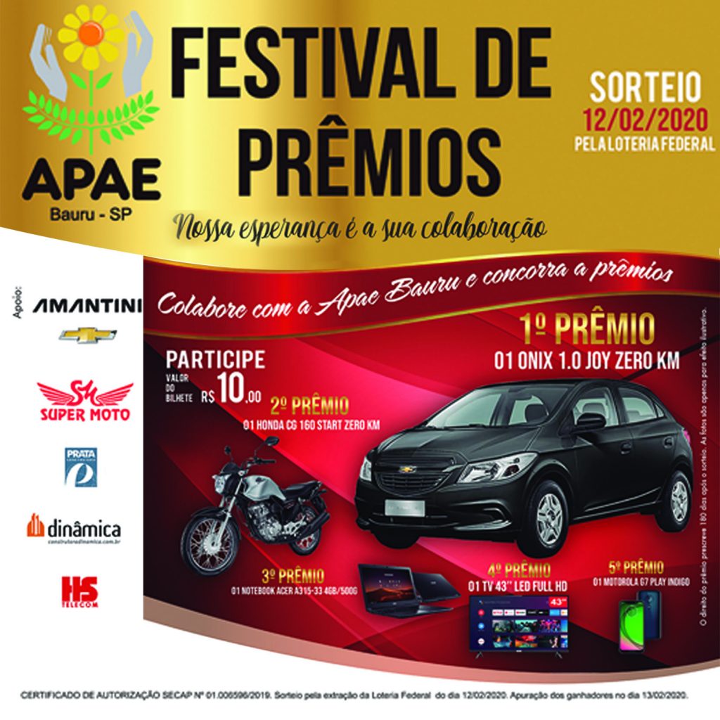 festival de prêmios - apae 