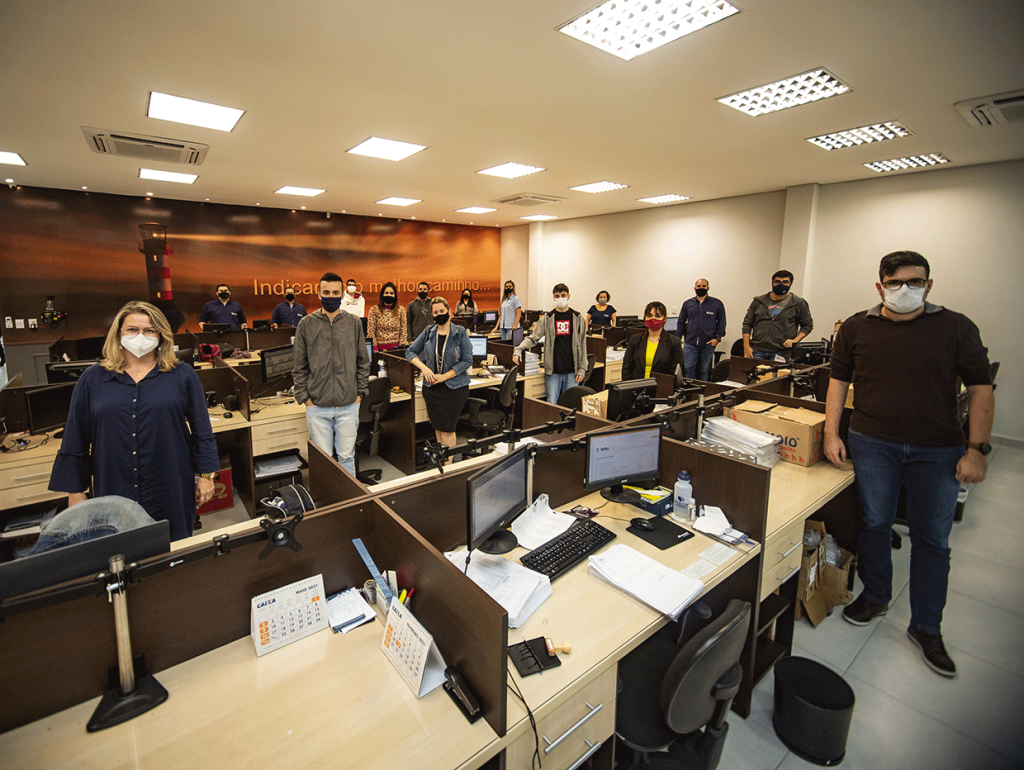 Escritório de contabilidade em funcionamento