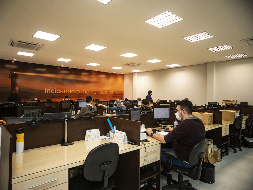 Escritório de contabilidade em funcionamento