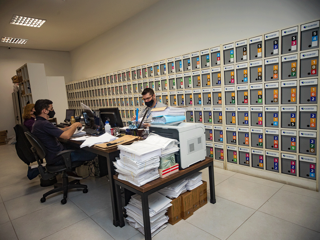 Escritório de contabilidade em funcionamento
