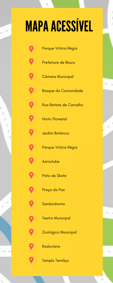 mapa acessível