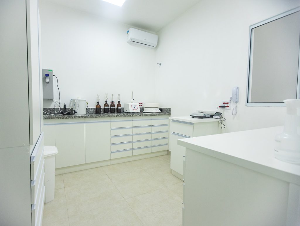 Laboratório da farmácia de manipulação