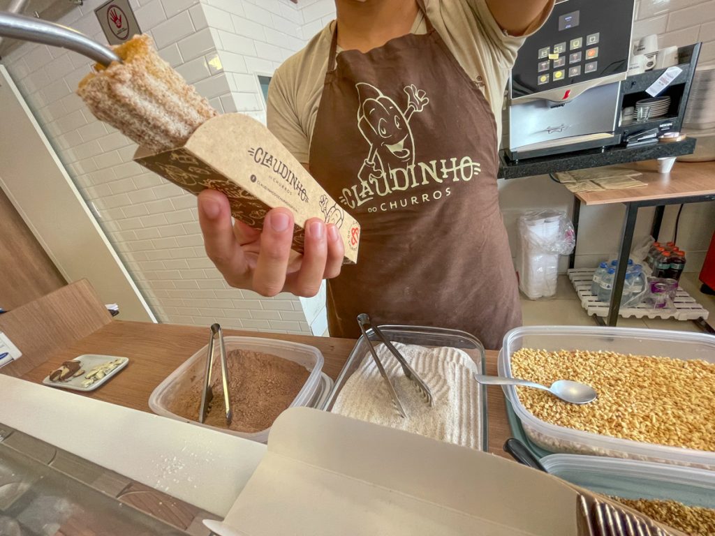 Recheando os churros