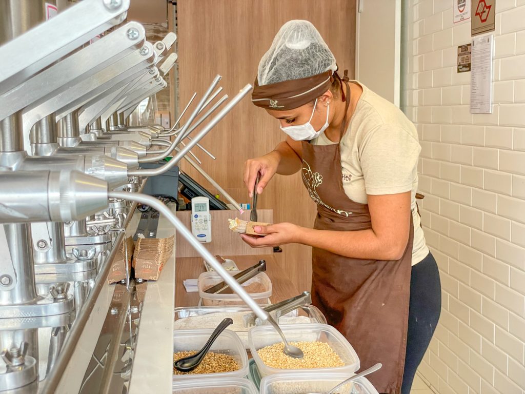 Recheando os churros