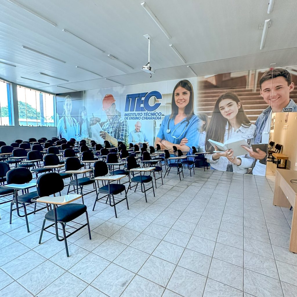 Sala de aula do curso Técnico em Enfermagem