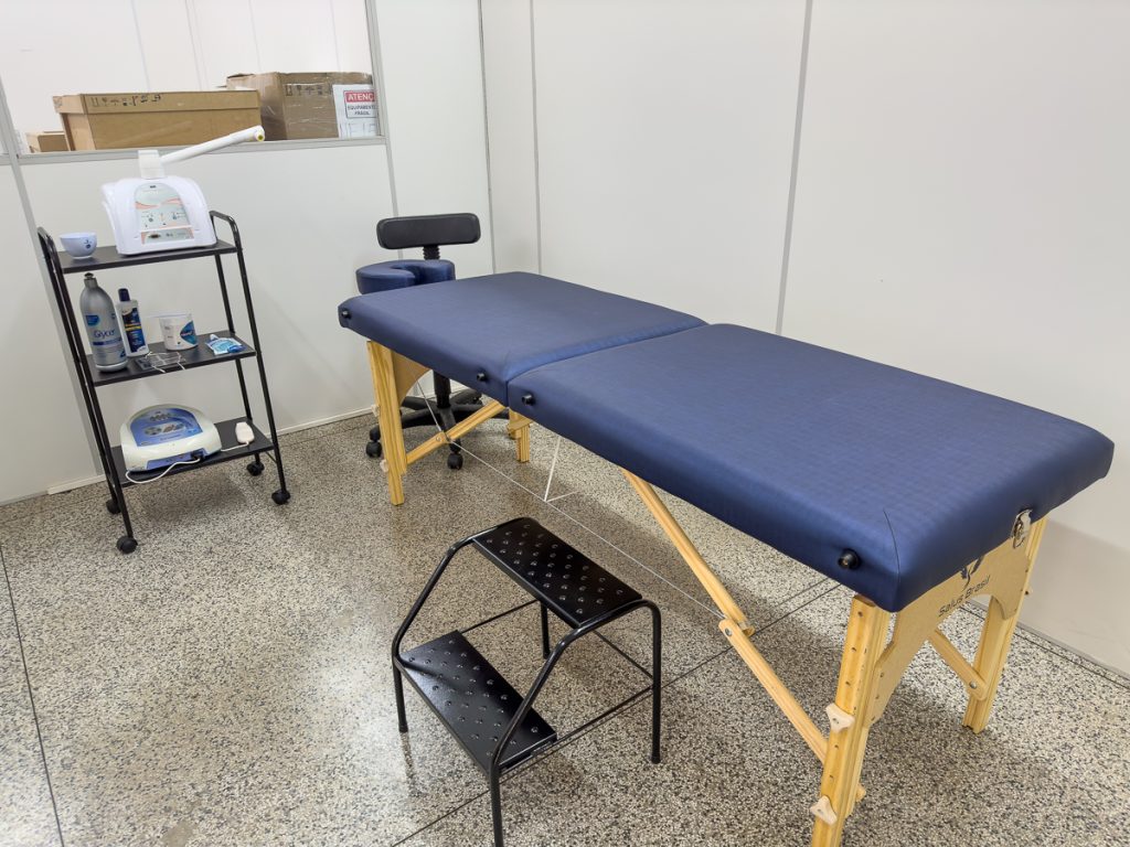 Sala de treinamento antes da assistência técnica