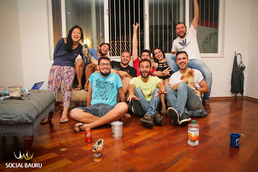 Moradores da república Frafru, daqui em Bauru