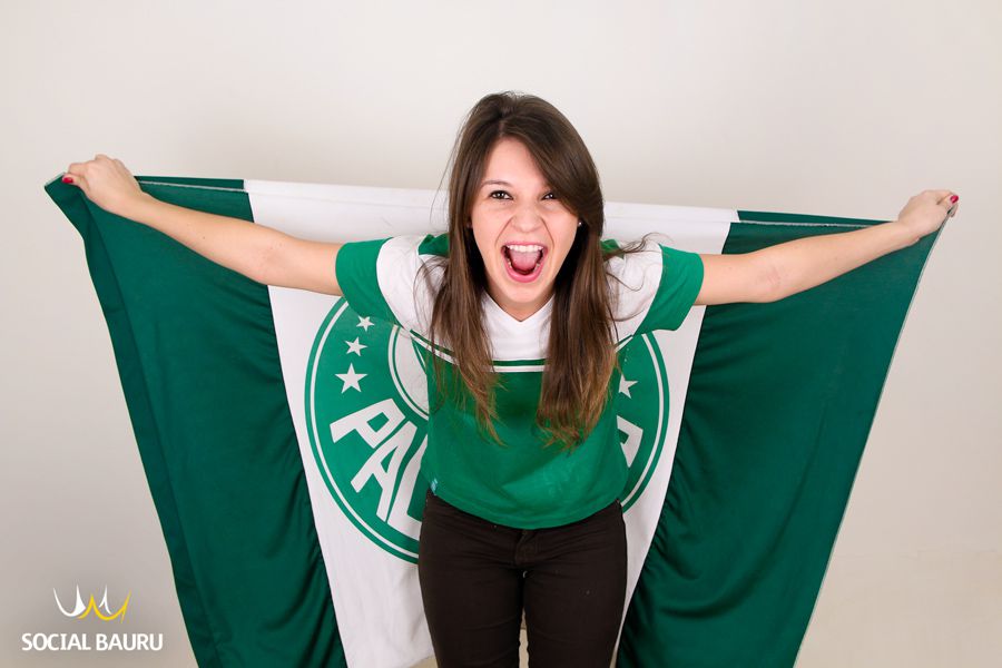 Giovanna Giansante é torcedora do Palmeiras desde criança